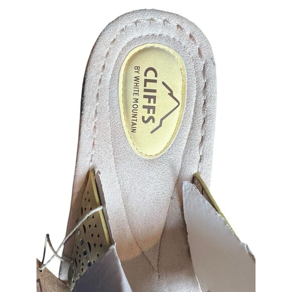 White Mountain Comate Women's Thong Sandals 11W Yellow  Spring Beach‎ Rhinestone - Picture 5 of 9